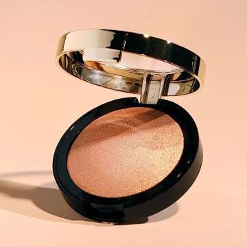 Milani Baked Highlighter (Dolce Perla) - Cruelty-Free Powder Highlighter, Highlight Face for a Shimmery or Matte Finish