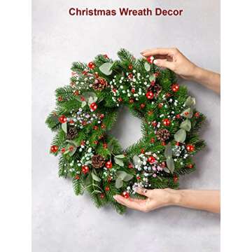 AISCOOL Christmas Tree Beads Garland Decorations - 66Ft Strands Chain Pearls Beads String for DIY Christmas Tree Wreath, Xmas Decor Beaded Garlands for Stairs Fireplace Wedding Holiday Party Gift