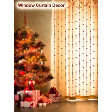 AISCOOL Christmas Tree Beads Garland Decorations - 66Ft Strands Chain Pearls Beads String for DIY Christmas Tree Wreath, Xmas Decor Beaded Garlands for Stairs Fireplace Wedding Holiday Party Gift