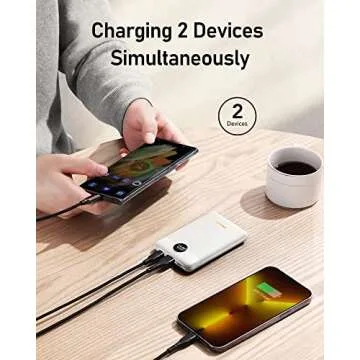 VEEKTOMX Mini Power Bank 10000mAh, 22.5W Fast Charging Small Portable Charger with PD 3.0 & QC 3.0,USB C Slim Compact iPhone Charger, Dual Output Compatible with iPhone, Samsung,Travel Must Haves