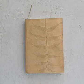 Leather Bound Embossed Leaf Design Journal for Gifting
