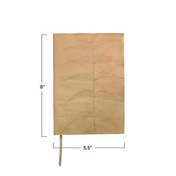 Leather Bound Embossed Leaf Design Journal for Gifting