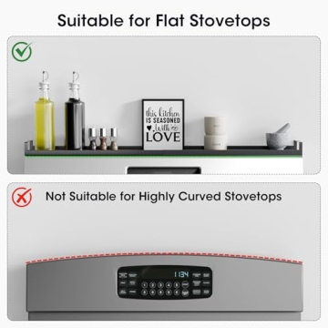 Bumusty 4X Strong Magnetic Shelf for Stove Top, 30" Adjustable Stove Top Shelf, Oven Shelf Spice Rack Over the Stove, Seasoning Organizer Kitchen Shelves, Matte Black
