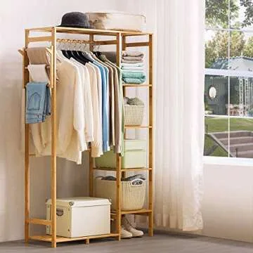 Stylish Ufine Bamboo Garment Rack for Organized Spaces
