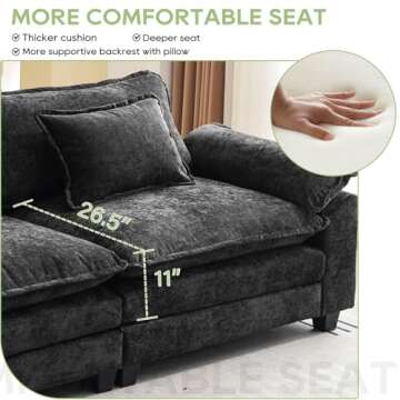 Oprisen Modular Sectional Sofa - Comfy Cloud Design