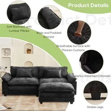 Oprisen Modular Sectional Sofa - Comfy Cloud Design