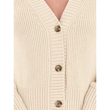 LILLUSORY Women's Oversized Cropped Cardigan for Fall
