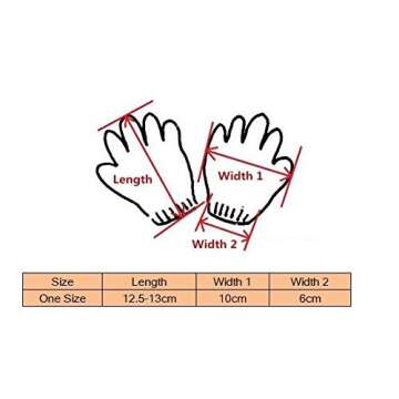 Toddler Unisex Baby Girl Boy Solid Color Warm Knit Gloves Magic Stretch Mittens Winter (1-4 Years, Red)