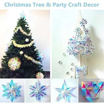 LCFILM Chameleon Color Window Film Self-Adhesive Rainbow Effect Iridescent Clear Film for Residential Home Office Decoration,17.5Inch x 4.9Feet