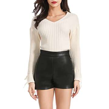 High Waisted Faux Leather Shorts for Women Everbellus