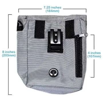 Pets First Dog Treat Training Pouch - Treat Bag for Kibble, Food, Toys, Accessories with Built-in Poop Bag Dispenser - Holder for Small, Medium & Large Dogs & Puppies with Multiple Ways to Wear