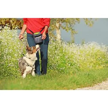 Pets First Dog Treat Training Pouch - Treat Bag for Kibble, Food, Toys, Accessories with Built-in Poop Bag Dispenser - Holder for Small, Medium & Large Dogs & Puppies with Multiple Ways to Wear