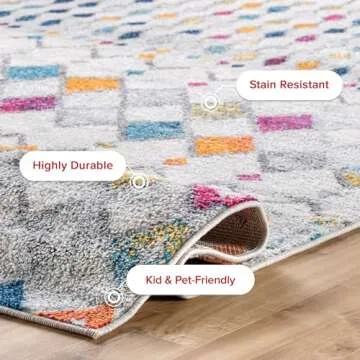 nuLOOM 2x8 Moroccan Blythe Area Rug - Stain Resistant Design