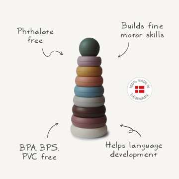 mushie Stacking Rings Toy | Made in Denmark (Rustic)