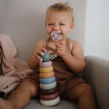 mushie Stacking Rings Toy | Made in Denmark (Rustic)