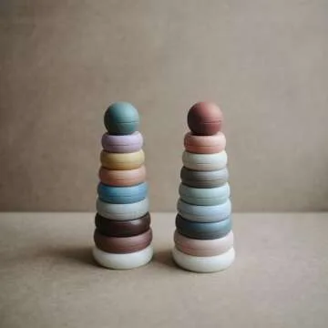 mushie Stacking Rings Toy | Made in Denmark (Rustic)