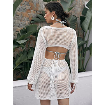 Elegant MakeMeChic Crochet Cover Up for Beach Style