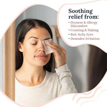 CorneaCare Rise: Eyelid Wipes | Eye Wipes for Dry Eyes | Eyelid Wipes with Tea Tree Oil & Hyaluronic...