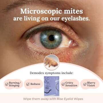 CorneaCare Rise: Eyelid Wipes | Eye Wipes for Dry Eyes | Eyelid Wipes with Tea Tree Oil & Hyaluronic Acid | Travel Ready | 30 Count | FSA & HSA Eligible