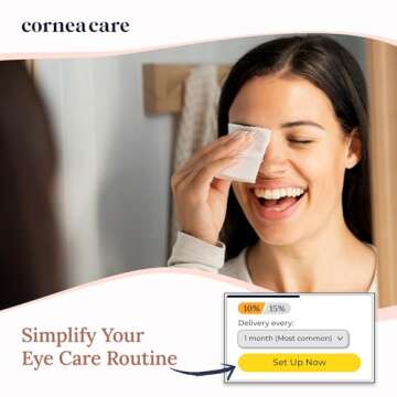 CorneaCare Rise: Eyelid Wipes | Eye Wipes for Dry Eyes | Eyelid Wipes with Tea Tree Oil & Hyaluronic Acid | Travel Ready | 30 Count | FSA & HSA Eligible