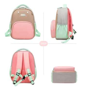 abshoo Toddler Backpack for Girls Preschool Backpack Cute Kids Backpacks for Girls (Pink and Brown)