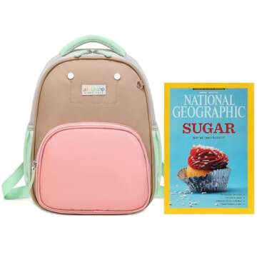 abshoo Toddler Backpack for Girls Preschool Backpack Cute Kids Backpacks for Girls (Pink and Brown)