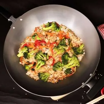 JOYCE CHEN Professional Series 14-Inch Carbon Steel Wok with Phenolic Handles