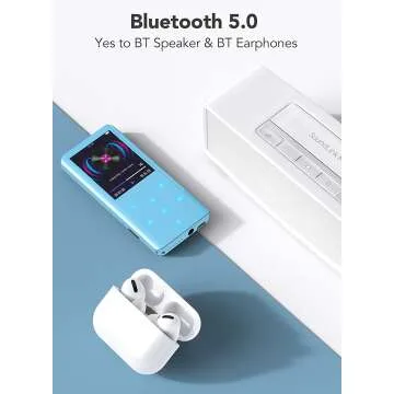 Bluetooth MP3 Player with FM Radio, 32GB Storage