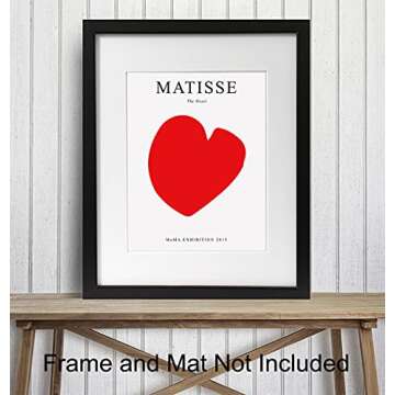 Matisse Wall Art Poster Decor - 8x10 Mid Century Modern Minimalist Print - Contemporary Gallery Wall Art - Abstract Gifts for Women - Aesthetic Museum Pictures - Bedroom Living Room - Henri Matisse