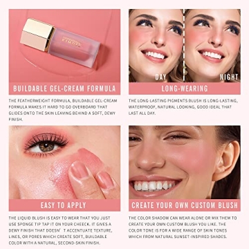 KIMUSE Liquid Blush - Lightweight Cream Formula for Cheeks