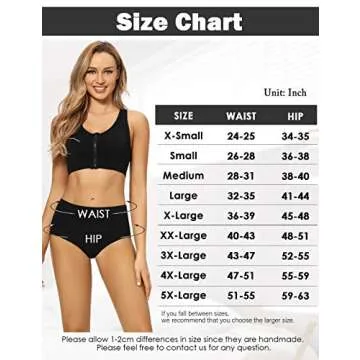 POKARLA Women's Cotton Stretch Underwear Ladies Mid Rise Briefs Panties 5-Pack Black Plus Size(X-Large)