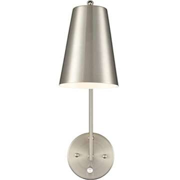 DANSEER Modern Plug in Wall Sconce Set of 2 Brushed Nickel