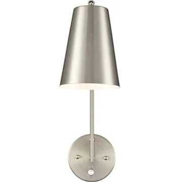 DANSEER Modern Plug in Wall Sconce Set of 2 Brushed Nickel