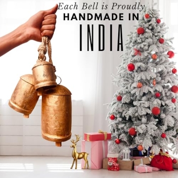 Rustic Decorative Cow Bells Set of 3 for Christmas