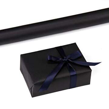 RUSPEPA Kraft Paper Roll - 30 inches x 32.8 feet - Recyclable Paper Perfect for Wrapping, Craft, Packing, Floor Covering, Dunnage, Parcel, Table Runner (Black)