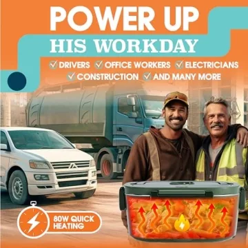 TRAVELISIMO Electric Lunch Box with 80W Heating Power