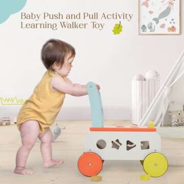 labebe 3-in-1 Baby Walker & Toy Storage for Kids