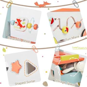 labebe 3-in-1 Baby Walker & Toy Storage for Kids