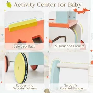 labebe 3-in-1 Baby Walker & Toy Storage for Kids