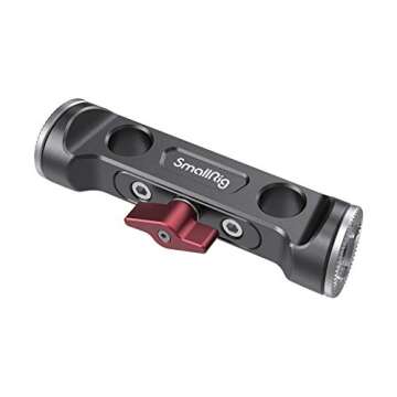 SMALLRIG Camera Extension Arm Connector 15mm Dual Rod Clamp with Rosette (M6, 31.8mm) for Camera Shoulder Support -1898