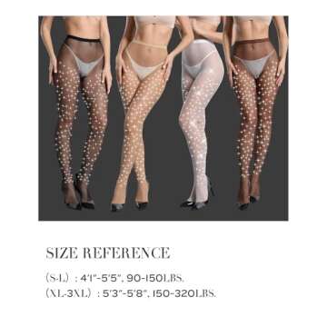 CHRLEISURE Women's Sparkle Rhinestone Fishnets, Sexy Sparkly Glitter Party Concert Outfit Fishnet Stockings (Suspender 1Skin 1Black)