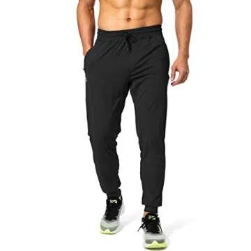 G Gradual Men's Sweatpants with Zipper Pockets - Athletic Joggers for Sports & Training (Black, S)