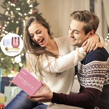 Birthday Gifts for Women, Thank You Gifts for Women, Mom Birthday Gifts for Mom, Ideal Friendship for Friends, Sister, Unique Mom Gifts- Wine Tumbler Gifts for Her(Rose Gold)