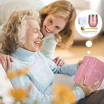 Birthday Gifts for Women, Thank You Gifts for Women, Mom Birthday Gifts for Mom, Ideal Friendship for Friends, Sister, Unique Mom Gifts- Wine Tumbler Gifts for Her(Rose Gold)