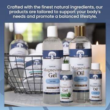 Health and Wisdom Topical Magnesium Oil Spray - USP Grade, Less Sting, Pure Transdermal Magnesium Chloride Oil, Extra Strength, Massage Oil for Feet Soak & Bath, High Absorption - 12 Fl Oz