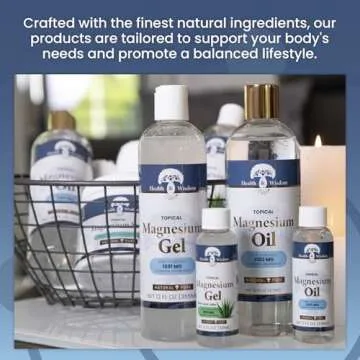 Health and Wisdom Topical Magnesium Oil Spray - USP Grade, Less Sting, Pure Transdermal Magnesium Chloride Oil, Extra Strength, Massage Oil for Feet Soak & Bath, High Absorption - 12 Fl Oz