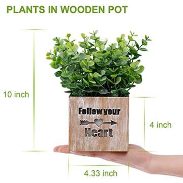 Kinkota Faux Plants with LED Nightlight for Home Decor