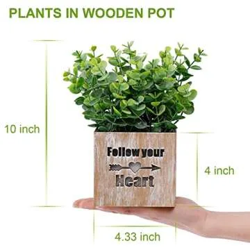 Kinkota Faux Plants with LED Nightlight for Home Decor