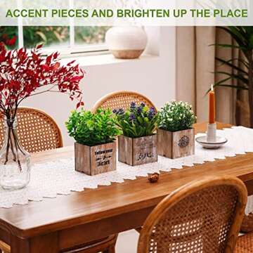 Kinkota Faux Plants with LED Nightlight for Home Decor