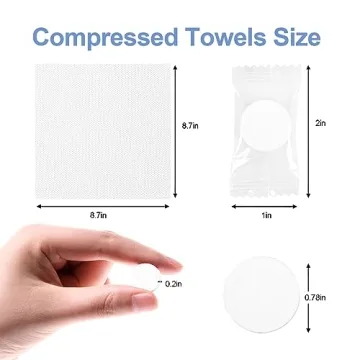 100 Compressed Towels - Ideal for Travel & Camping